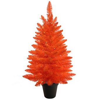 Kurt Adler 3-Foot Battery-Operated Pre-Lit Artificial Halloween Potted Tree