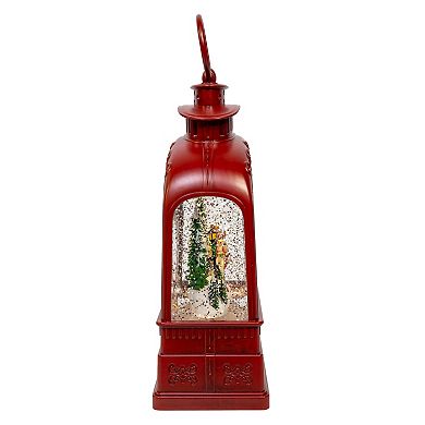 Kurt Adler 6.5-Inch Battery Operated USB LED Santa on Sleigh Lantern Table Decor