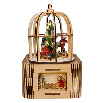 Kurt Adler 7-Inch Battery-Operated LED Lighted Music Box Table Decor