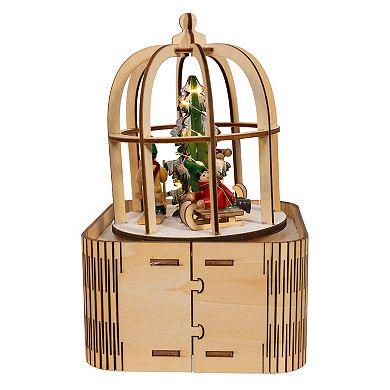 Kurt Adler 7-Inch Battery-Operated LED Lighted Music Box Table Decor