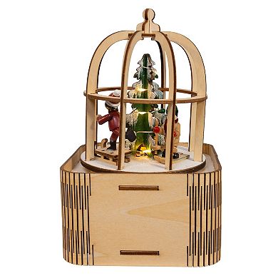 Kurt Adler 7-Inch Battery-Operated LED Lighted Music Box Table Decor