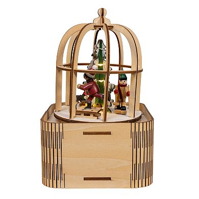 Kurt Adler 7-Inch Battery-Operated LED Lighted Music Box Table Decor