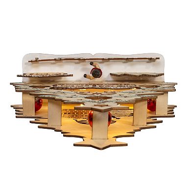 Kurt Adler 13-Inch Battery Operated LED Lighted Tree With Village Scene Table Decor