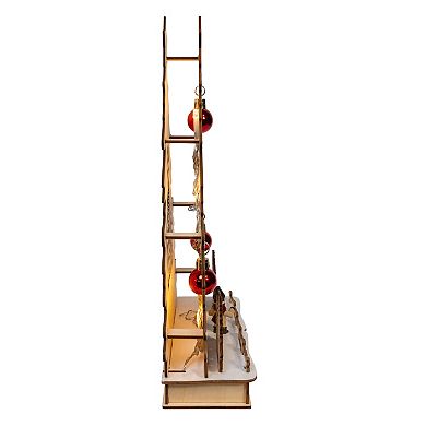 Kurt Adler 13-Inch Battery Operated LED Lighted Tree With Village Scene Table Decor