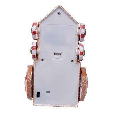 Kurt Adler 7.5-Inch Battery Operated USB LED Lighted Santa Train Lantern Table Decor