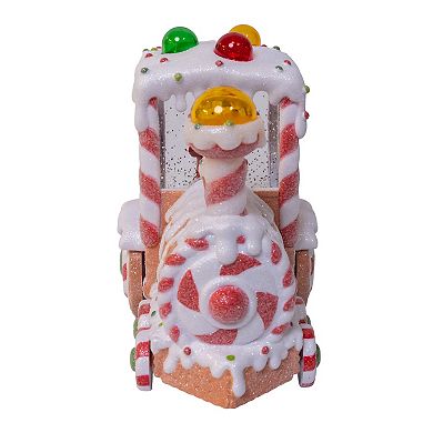 Kurt Adler 7.5-Inch Battery Operated USB LED Lighted Santa Train Lantern Table Decor