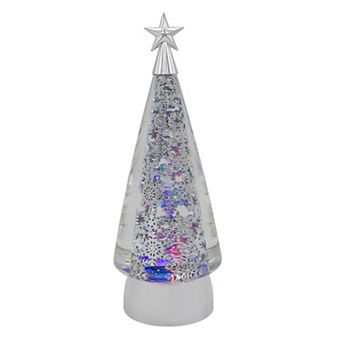 Kurt Adler 11.5-Inch USB LED Rotating Christmas Tree Table Decor