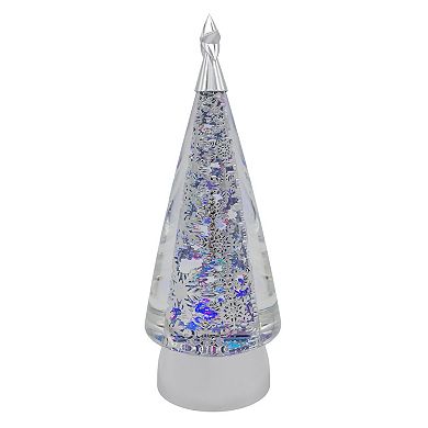 Kurt Adler 11.5-Inch USB LED Rotating Christmas Tree Table Decor