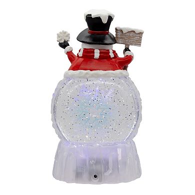 Kurt Adler 9.25-Inch Battery Operated USB Snowman Water Globe Table Decor