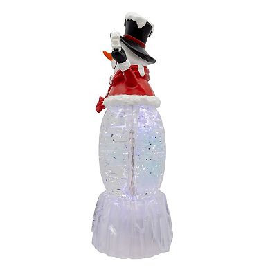 Kurt Adler 9.25-Inch Battery Operated USB Snowman Water Globe Table Decor