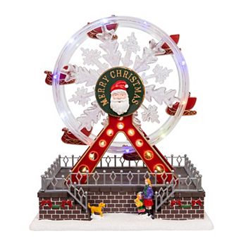 Kurt Adler Musical Animated Santa Ferris Wheel Table Decor