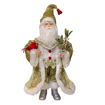 Kurt Adler 18-Inch Kringles Mistletoe Kisses Santa Table Decor