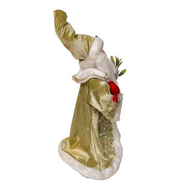 Kurt Adler 18-Inch Kringles Mistletoe Kisses Santa Table Decor