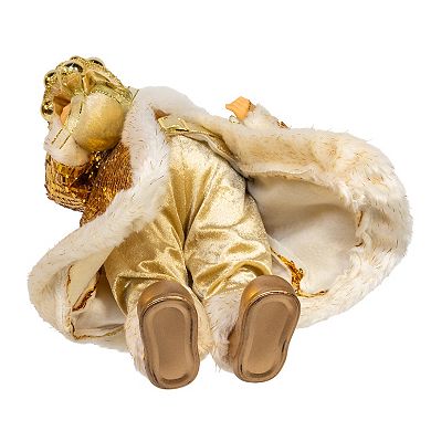 Kurt Adler Kringle Standing Santa with Tree Table Decor