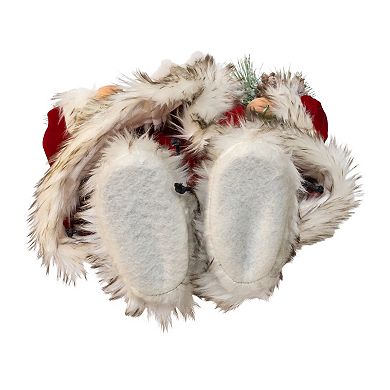 Kurt Adler Kringles Rustic Santa with Skis Figurine Table Decor