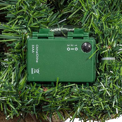 Kurt Adler 22-Inch Battery-Operated Pre-Lit Artificial Wall Tree with Champagne Bow