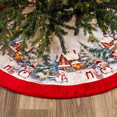 Kurt Adler 48-Inch Velvet Beaded Christmas Tree Skirt