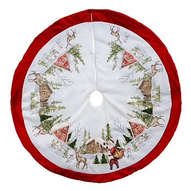 Kurt Adler 48-Inch Beaded Embroidered Christmas Tree Skirt