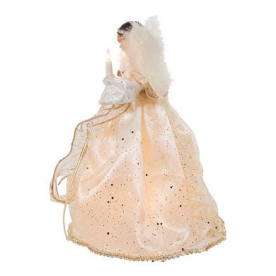 Kurt Adler 12-Inch 10-Light African American Angel Christmas Tree Topper