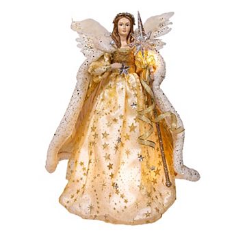 Kurt Adler 16-Inch 10-Light Celestial Angel Christmas Tree Topper