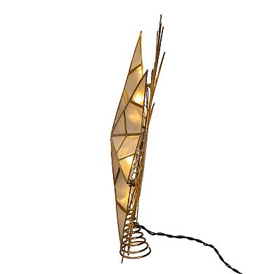 Kurt Adler 14-Inch 10-Light LED Gold Glittered Star Christmas Tree Topper