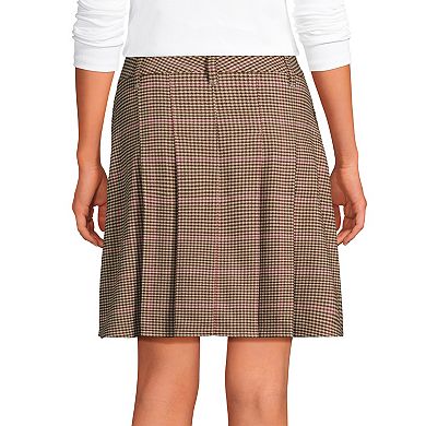 Women’s Lands' End Brushed Flannel Pleated Mini Skirt