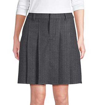 Women’s Lands' End Brushed Flannel Pleated Mini Skirt
