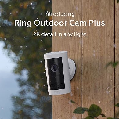 Ring Wide-Angle 2K Video 2-pk. Outdoor Cam Plus
