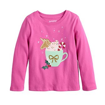 Baby & Toddler Girl Jumping Beans® Core Long Sleeve Holiday Graphic Tee