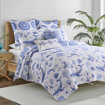 Levtex Home Batik Ocean Euro Sham Quilt Set