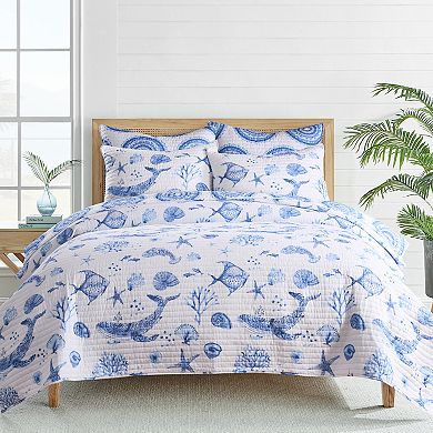 Levtex Home Batik Ocean Euro Sham Quilt Set