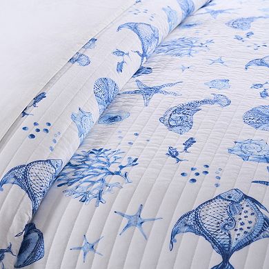 Levtex Home Batik Ocean Euro Sham Quilt Set