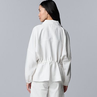 Women's Simply Vera Vera Wang Cinched Waist Utility Jacket