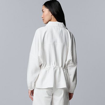 Women's Simply Vera Vera Wang Cinched Waist Utility Jacket
