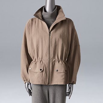 Women's Simply Vera Vera Wang Cinched Waist Utility Jacket