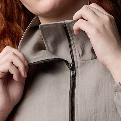 Plus Size Simply Vera Vera Wang Cinched Waist Utility Jacket