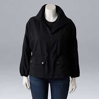 Plus Size Simply Vera Vera Wang Cinched Waist Utility Jacket