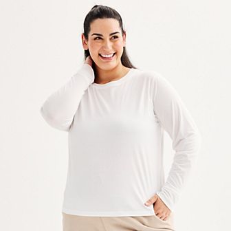 Plus Size Tek Gear® Long Sleeve Crewneck T-Shirt- Size 4X