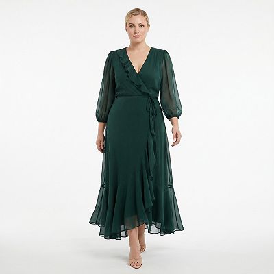 maison tara dresses Plus Size Asymmetrical Ruffle Faux Wrap Maxi Dress Have all eyes gravitate towards you in this Maison Tara masterpiece. Maison Tara Maxi dresses for