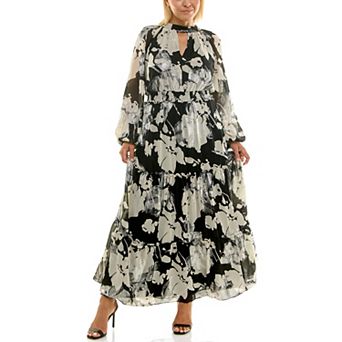 Plus Size Maison Tara Smocked Waist Maxi Dress
