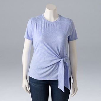 Plus Size Simply Vera Vera Wang Side Tie T-Shirt