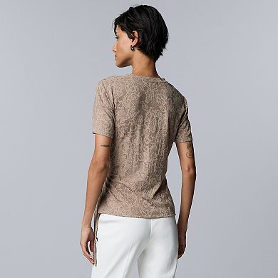 Women's Simply Vera Vera Wang Side Tie T-Shirt