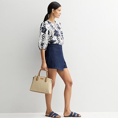 Women's Nine West Denim Wrap Skort