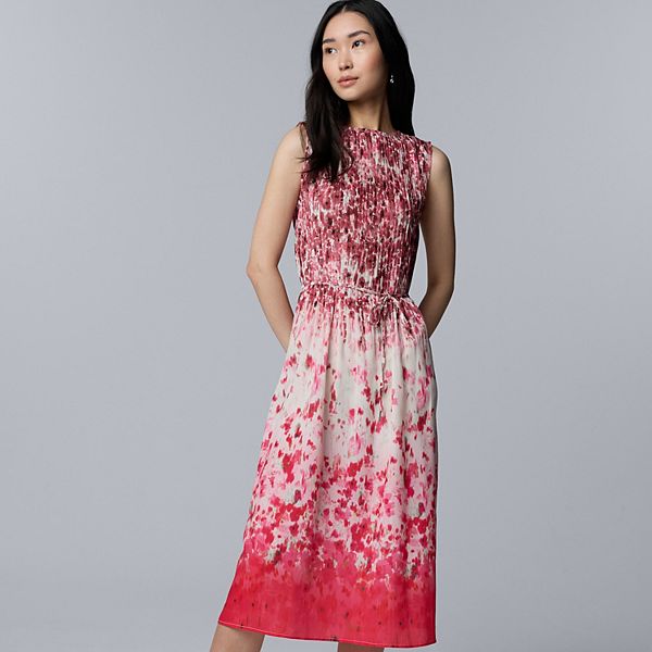 women's simply vera vera wang pleated midi dress Petite Simply Vera Vera Wang Pleated Midi Dress
