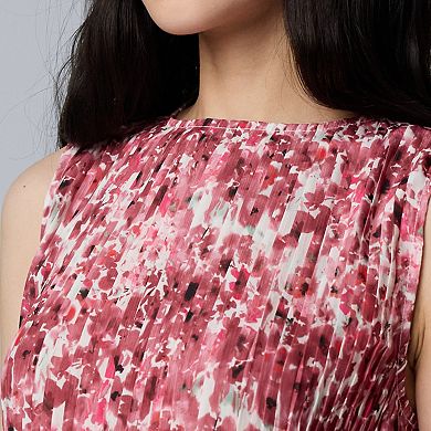 Petite Simply Vera Vera Wang Pleated Midi Dress