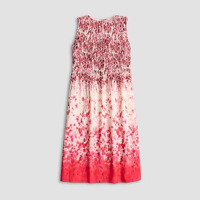 Petite Simply Vera Vera Wang Pleated Midi Dress