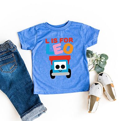 Leo the Truck L is for Leo - Toddler Short Sleeve Graphic T-Shirt