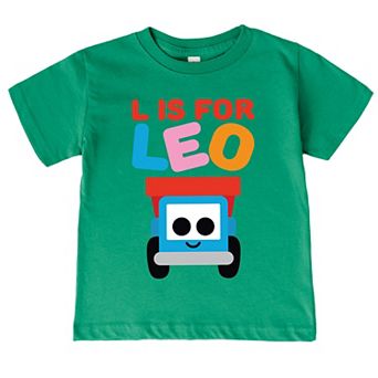 Leo the Truck L is for Leo - Toddler Short Sleeve Graphic T-Shirt