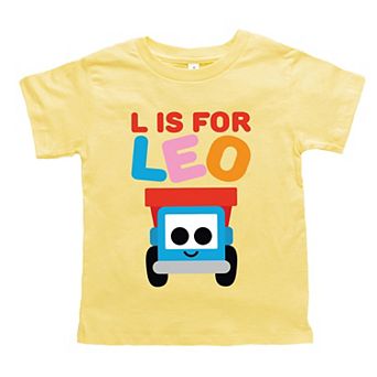 Leo the Truck L is for Leo - Toddler Short Sleeve Graphic T-Shirt