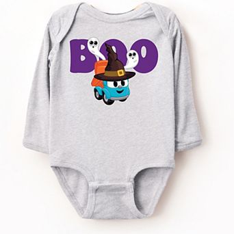 Leo the Truck Boo Wizard Hat - Baby Long Sleeve Bodysuit